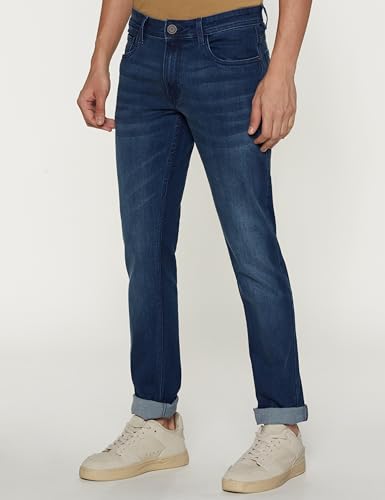 Image of Peter England Men's Mid Wash Stretchable Jeans