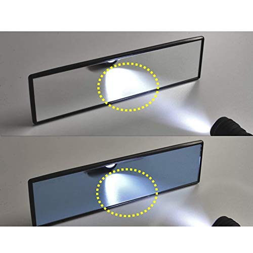Homyl 300 mm Universal Car Interior antirreflexo retrovisor retrovisor retrovisor panorâmico – O tam