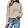 BTFBM Fall Sweaters for Women 2025 Crew Neck Long Sleeve Hollow Out Swiss Dot Knit Casual Pullover Tops Fashion Clothing(Apricot, Medium)