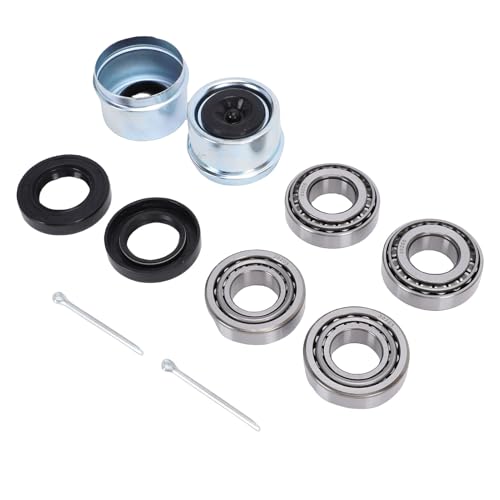 Cocoarm Kit de Roulements de Moyeu de Roue de Remorque, Acier Cr avec Roulements 30205 pour Essieux de Remorque Légère
