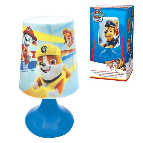 Lexibook - Pat'Patrouille - Mini Lampe de Chevet veilleuse sans Fil - Lampe Multicolore La Pat' Patrouille - Bleu, MLT10PALXB