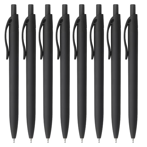 Bribobo 8 Pack Ballpoint Pens Retractable No Bleed Black Click Pens, Medium Point, Smooth Ink, 1.0 MM Black Ink
