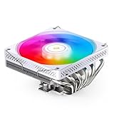 JONSBO HP600 White ARGB CPU Air Cooler,120mm PWM Fan, 6 Heat Pipes,Silent Series Down-Flow Radiator,LGA 115X/1200/1700,AM4/AM5,D-TDP:210W,PC Cooler，Hight 66mm