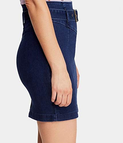 Free People Womens Living It Up Denim Belted Pencil Skirt2