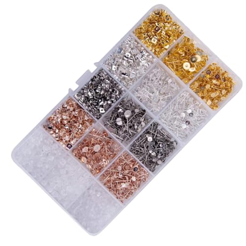 Tapones orejas de acero inoxidable Beavorty para crear joyas y manualidades en casa 2