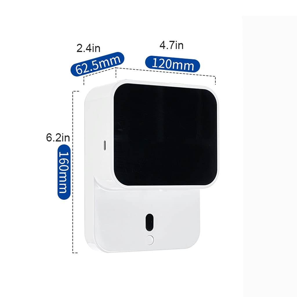 Erogatore di sapone Distributore di sapone sanitizer a induzione, distributore di sapone ricaricabile a muro ricaricabile con schiuma automatica 280ml Adatto per bagno, camera da letto e cucina