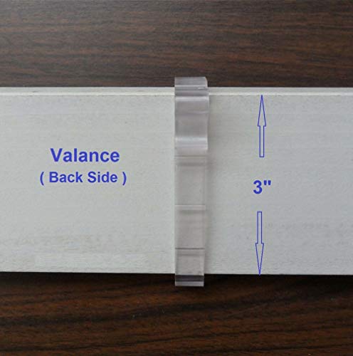 Valance Clips 6Pcs 3'' Window Blinds Hidden Clip Clear Plastic For Horizontal Blinds Valance Retainer Holder #TOP5