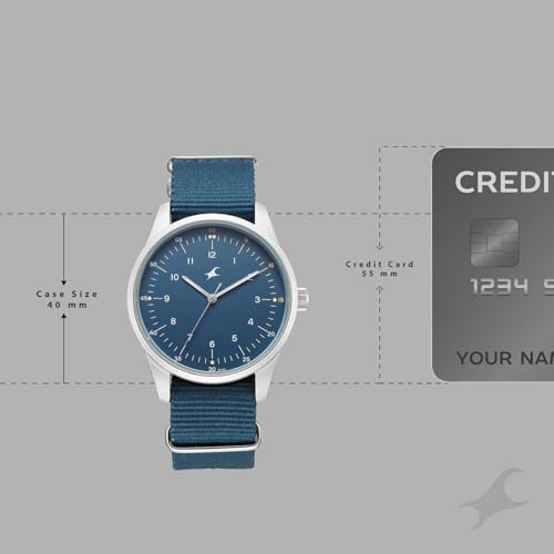 Image of Fastrack Stunners XI with Quartz Analog Blue Dial Blue Nylon /NATO Strap Watch for Men - 38214SP01