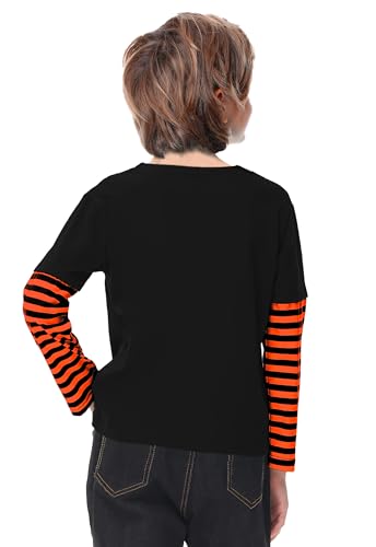 Image of Remimi Unisex Kids Christmas Long Sleeve Shirt Xmas Print Stripe Shirts 2-12 Years