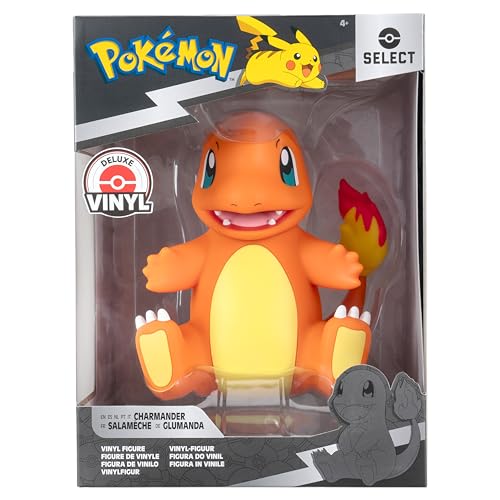 Pokemon Charmander Deluxe Select Vinyl Figure - 8-Inch Figure Made from Vinyl