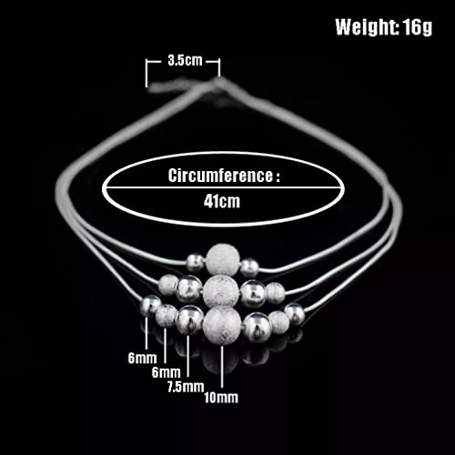 Collier sphère argent 925 multicouche pour sublimer vos tenues - 4