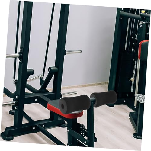 6 unidades de fundas protectoras para rodillos de fitness, recambios para almohadillas de pie en equipos de gimnasio, espuma de goma y plástico, color negro miniatura 3