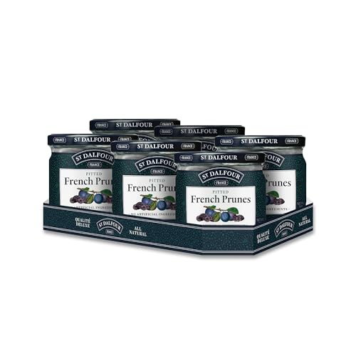 St. Dalfour Pitted French Prunes - 7oz - All Natural, No Preservatives or Artificial Ingredients - Made in France - Pack of 6