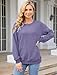 Ovanviso Womens Crewneck Sweatshirts with Pocket Trendy Fashion Pullover Loose Fit Long Sleeve Tops 2026 Purple