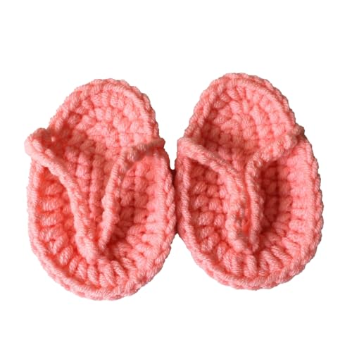 Handmade Crochet Baby Girl Sandals Flip Flops Booties Shoes Cute Knitted Slippers Photo Slides for Newborn Infant