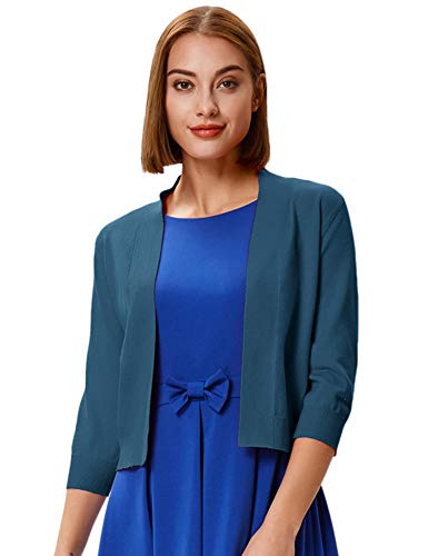 Image of GRACE KARIN Women Cardigan Sweaters Lightweight Knit Cropped Cardigans Trendy 3 /4 Sleeve Shrug Bolero S-3XL