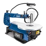 Scheppach SD1600V Scroll Saw | 120W 500–1700 RPM | 50mm Cut | LED Light | 45° Tilting Table | Quick Blade Change