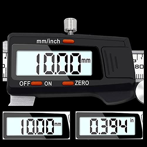 Caliper electronico de acero inoxidable 0-150mm herramienta de calibrador digital interno 8