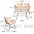 FKSLIFE 4Pieces Patio Furniture Set,Outdoor Wicker Patio Conversation Set with Cushion and Pillow,Wicker Balcony Bistro Set with Table,All-Weather for Backyard,Pool,Deck,Garden-Beige