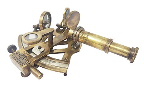 Brass Nautical - Sextant Brass Navigation Instrument Sextante Navegacion Marine Sextant (4 inches, Antique Patina) - Image 3