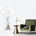 MCLEULLA Mirror Wall Stickers - 12PCS Hexagon Art DIY Decorative Acrylic Sheet Plastic Tiles Home Living Room Bedroom Sofa TV Background Decal Decoration