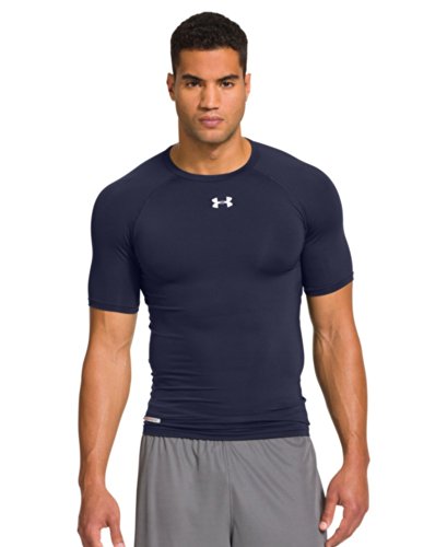 Under Armour Men's HeatGear Sonic Compression Short Sleeve, Midnight Navy/White, XX-Large