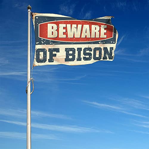 Drapeau de jardin bison COTECI grand format automne man cave décor - 5