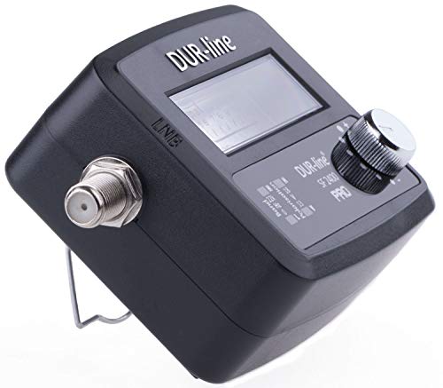 DUR-line® SF 2400 Pro - Satfinder - Messgerät zum exakten Ausrichten Ihrer digitalen Satelliten-Schüssel inkl. F-Kabel und deutscher Anleitung