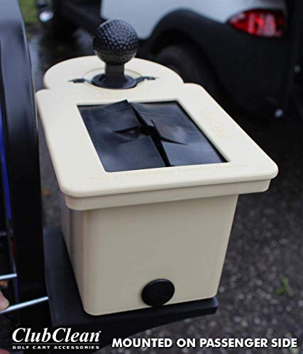 Club Clean - Original Ball And Club Cleaner/Washer With Universal Bracket For Golf Cars - Home Use - Single Chamber, Beige #TOP1