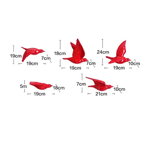Ornements muraux oiseau blanc en résine : statue 3D pour salon - 3