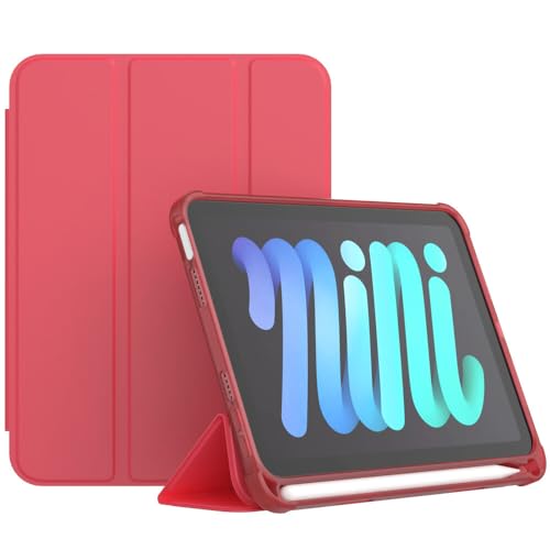 Coque iPad Air 1/2 anti-choc rouge avec rangement stylet pour éviter les pertes