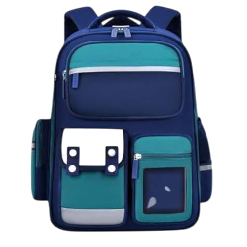 Mochila Infantil menino e menina, escolar com grande capaciade, super reforçada e ortopédica(Verde/Azul)