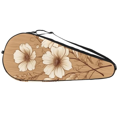 Housse de raquette de tennis vintage pour debutant avec bandouliere reglable retro