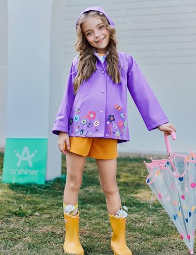 Image of Arshiner Girl Baby Kid Waterproof Hooded Coat Jacket Outwear Raincoat Hoodies