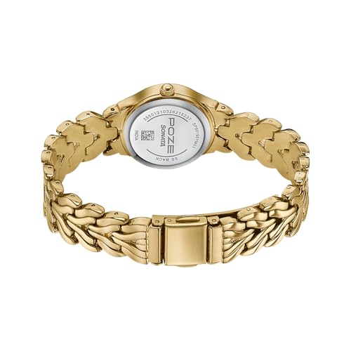 Image of Sonata Poze 9 with Quartz Analog with Solid Link Strap Watch for Women