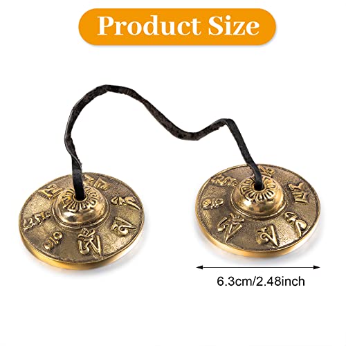 Boao Tibetan Tingsha Cymbals Meditation Chime Bells With Tibetan Drawstring Cloth Bag thumb #1