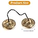 Boao Tibetan Bells Tingsha Cymbals Meditation Chime Bells with Tibetan Drawstring Cloth Bag, 6.3 cm Yoga Finger Meditation Chime for Percussion Instrument(Om Mane Padme Hum Symbols Embossed)