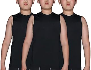 LANBAOSI 3 Pack Boys Girls Vests Kids Soccer Training Tank Top Underwear Summer Sleeveless Shirt