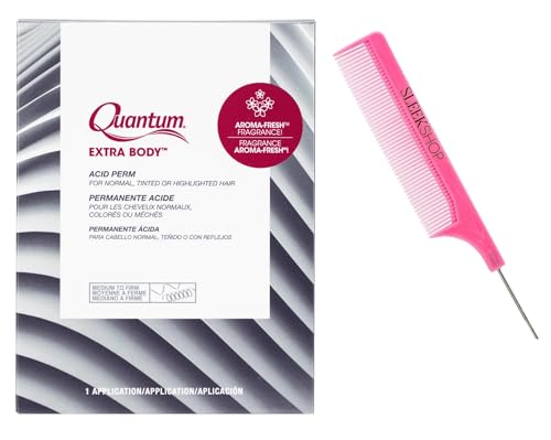 Quady Comb + Z0t0s Quantum Extra Body (Medium to Firm Curl) Acid Perm for Normal or Tinted Hair Perm Kit, 2024-2025 Newest Version