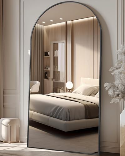 Antok Oversized Full Length Mirror with Stand, 81"x41" Arched Flo...