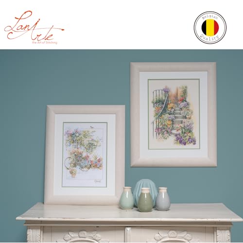 Image of Lanarte - Flowers & Bicycle - Marjolein Bastin Cross-Stitch Kit