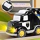 Zoelele LKW Spielzeug Transporter für Kinder ab 3 Jahren, 5-in-1 Spielzeugauto-Set mit Licht & Sound, inkl. 4 Mini Rennwagen, Tragbarer Autotransporter, Jungen Mädchen 3-7 Jahre