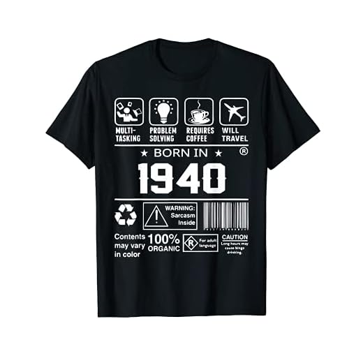 Regalo de cumpleaños orgánico 1940 nacido en 1940 Camiseta