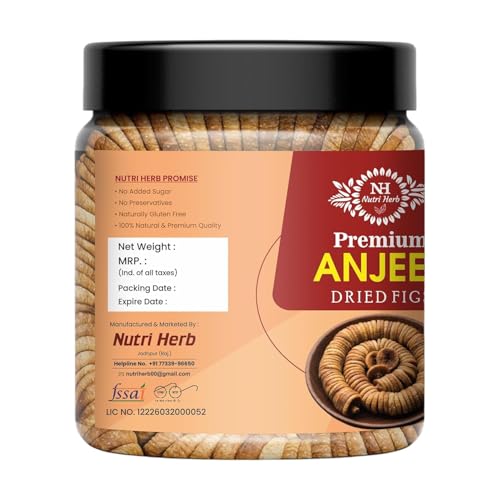 Image of Nutri Herb Dried Anjeer (Figs) | Premium Quality Anjeer | Soft, Sweet & Fiber-Rich | Healthy Dry Fruit Snack for Daily Nutrition (1kg)