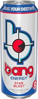 Bang Star Blast Energy Drink, 0 Calories, Sugar Free with Super Creatine, 16 Fl Oz (Pack of 12)