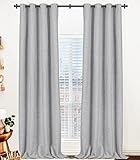 100% Blackout Curtains 84 Inches Long,Linen Blackout Curtains 84 Inch Length 2 Panels Set,Thermal In