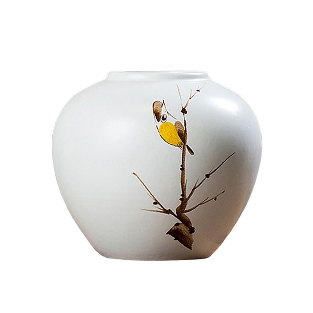 Vase à fleurs blanc en porcelaine pour décorer une table de salon