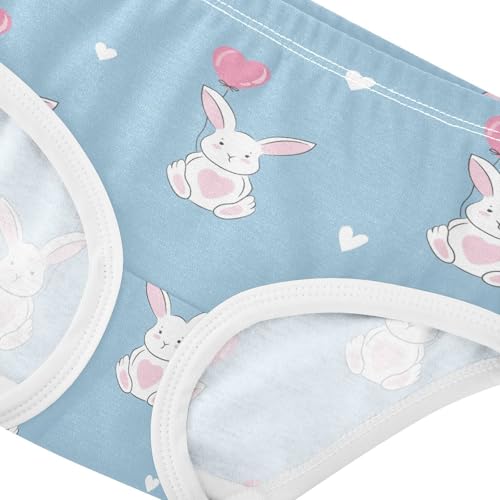 Wusikd Bunny Rabbits Girls' Underwear Cotton Cute Balloons Girls Briefs Soft Toddler Underwear 5T4