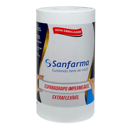 Sanfarma, Esparadrapo Impermeavel Sanfarma Branco 100mm x 4,5m 3 Unid
