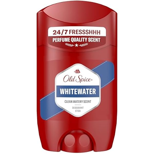 Old Spice Whitewater Dezodorant w sztyfcie dla mężczyzn 50ml, świeżość 24/7 przy codziennym stosowaniu, niewidoczny na czarno-białych ubraniach